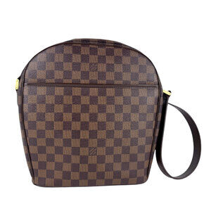 Louis Vuitton Damier Ebene Brown Ipanema Shoulder Bag Ebene Brown Leather